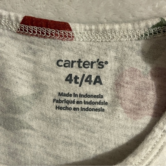 Carter's Apple Print Jersey Dress - Picture 2 of 5